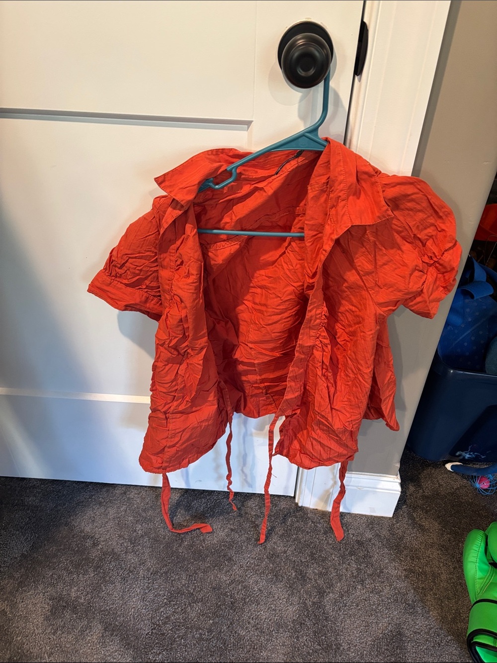 The Limited Kids' Orange Ruffle-Trim Tie-Front Jacket